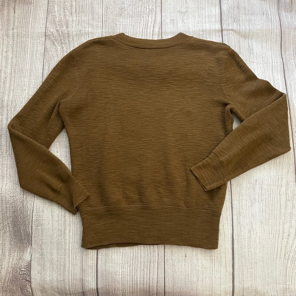 MADEWELL Women’s Milestone V-Neck Pullover Sweater Tan Weathered Olive Size XS - Picture 12 of 12